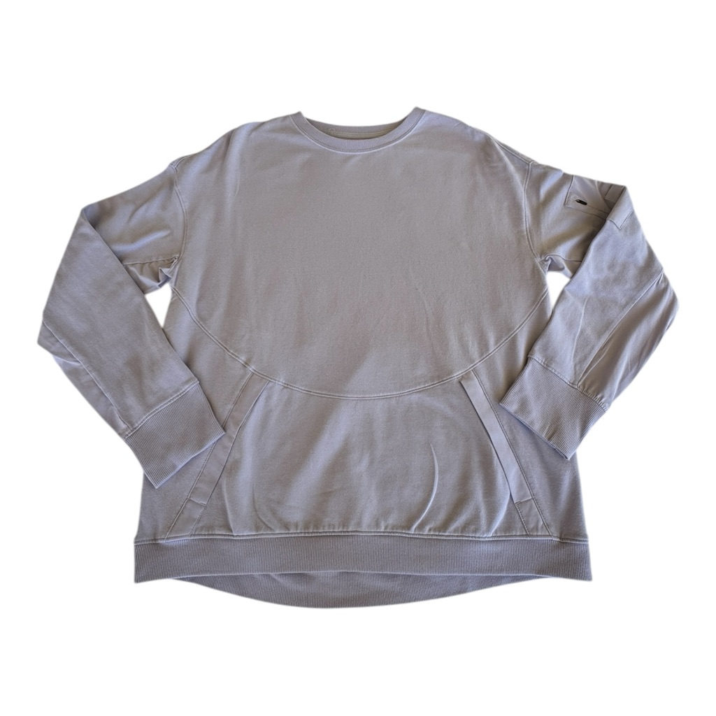 All In Motion Lilac Pullover Sweatshirt Front & Sleeve Pocket Thumb Hole